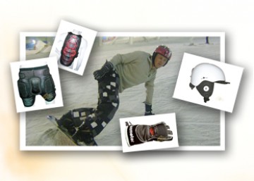 Selbst die besten tragen Snowboard Protektion