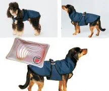Dog jacket with heat pads